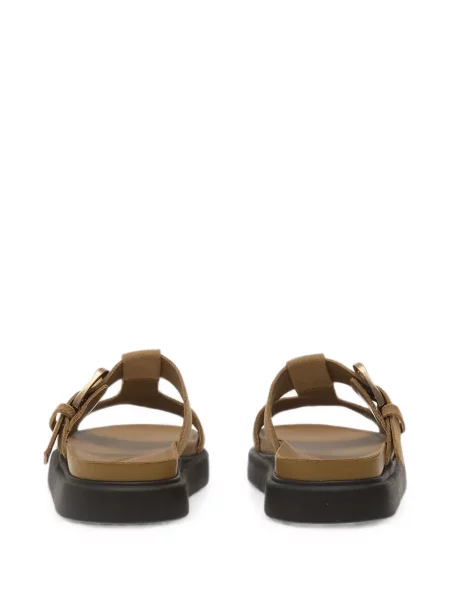 Sandale Clarks fără toc cu cataramă maro