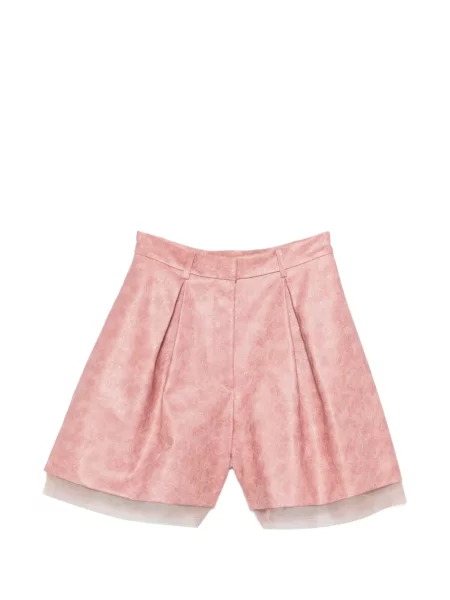 Pantaloni scurți Hui Milano plisate roz