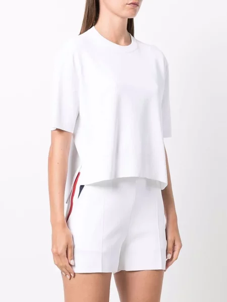 Pletený top Thom Browne bílý