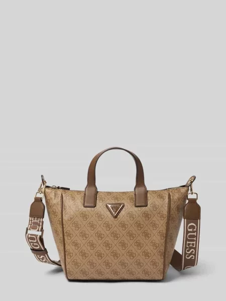 Torebka typu tote bag z naszywką z logo model FOLLIE' Guess brązowa