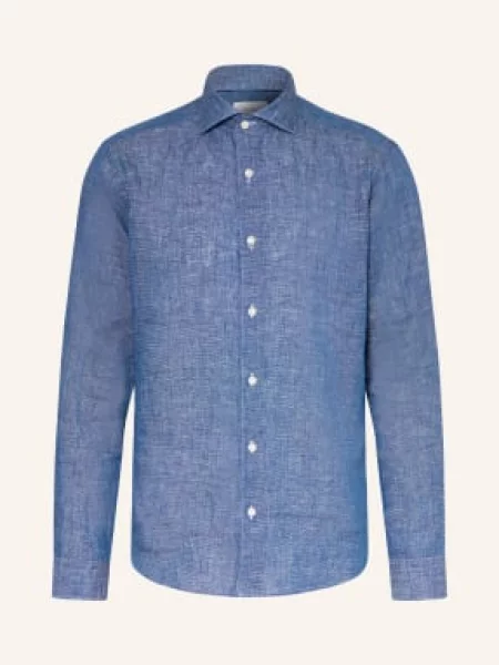 Eton Koszula Lniana Casual Fit blau niebieska