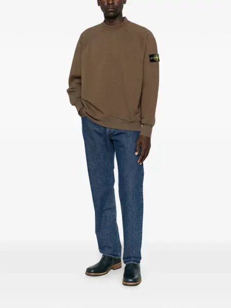 Fleece φλις φούτερ Stone Island πέτρες καφέ