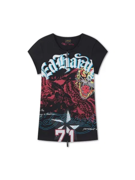 Ed Hardy Tričko mix barev černá
