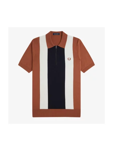 Tricou Fred Perry cu dungi maro