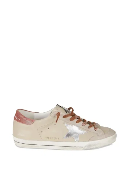 Sneakerși Golden Goose cu șireturi din dantelă auriu