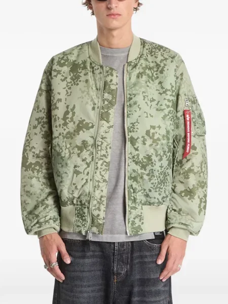 Reversibil geacă bomber Alpha Industries cu imagine verde