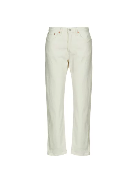 Ravne kavbojke Levi's® obrezano bela