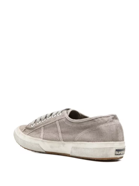 Платно маратонки Superga с протрити краища сиво