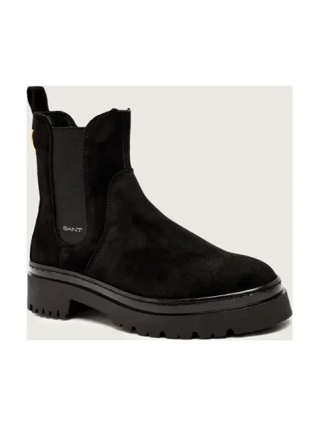 Gant Ghete chelsea Aligrey | piele întoarsă negru