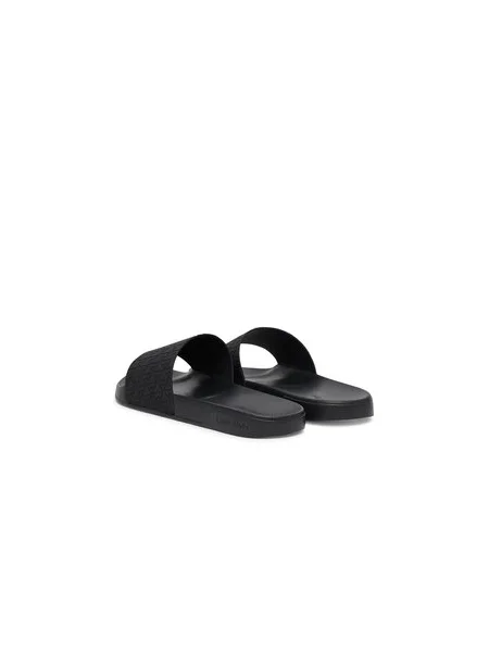Calvin Klein Šľapky Ess Slid Pu Aop čierna