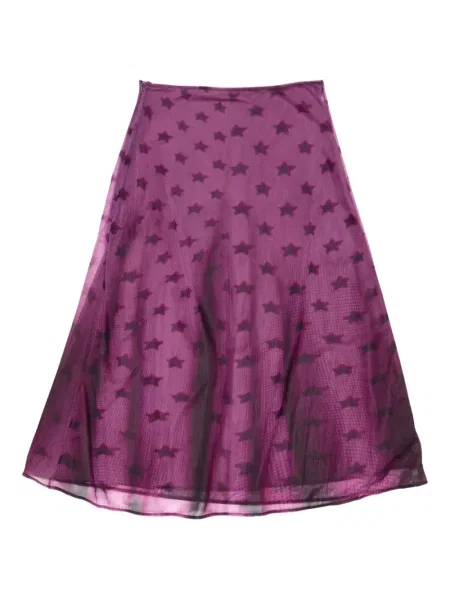 Fustă Acne Studios cu imagine din jerseu violet