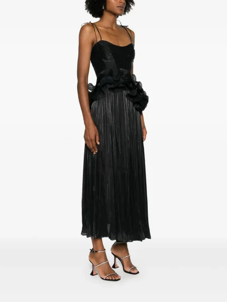 Rochie maxi Ana Radu cu volane de costum negru