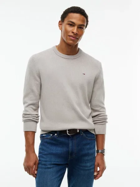 Tommy Jeans Sweter Szary jasny brązowy