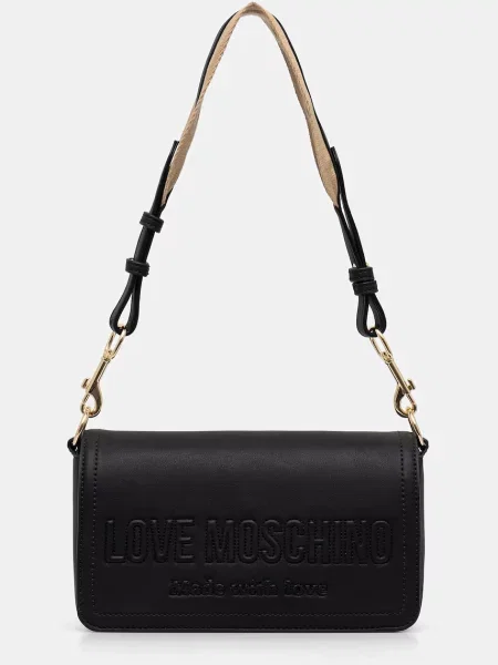 Love Moschino geantă pentru femei cu imitație de piele negru