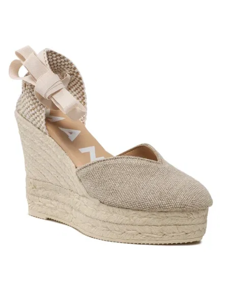 Espadrile Manebi Heart-Shaped Wedge Espadrilles O WH bej