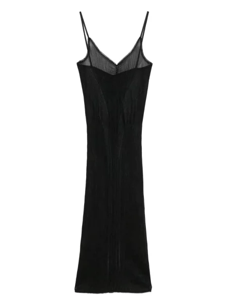 Dzianinowa sukienka midi Alainpaul do kolan garniturowa czarna