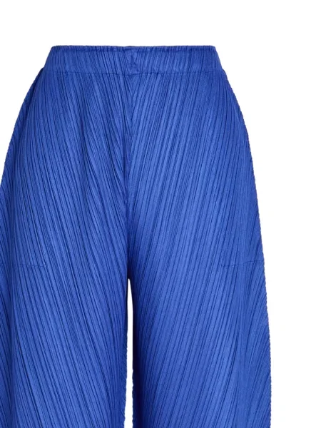 Pantaloni Pleats Please Issey Miyake albastru