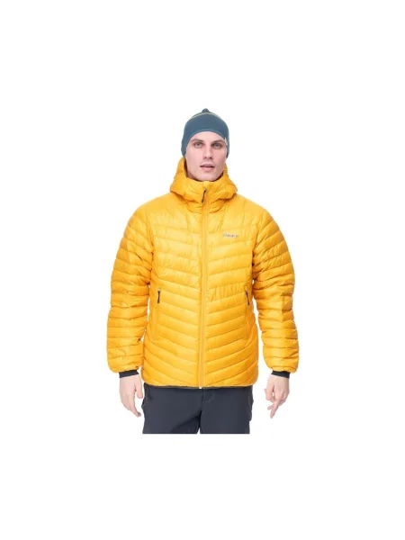 Geacă cu puf Bergans cu glugă galben