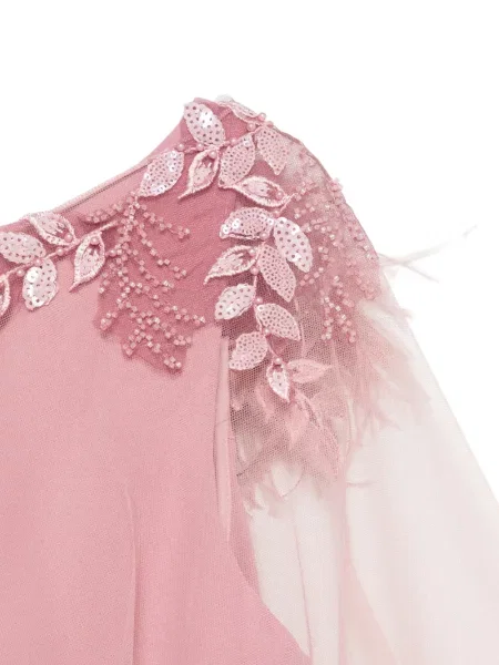 Kostiumas maksi maxi suknele The Couture Club v formos iškirpte rožinė