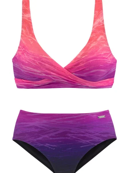 LASCANA Bikini temno liila roza