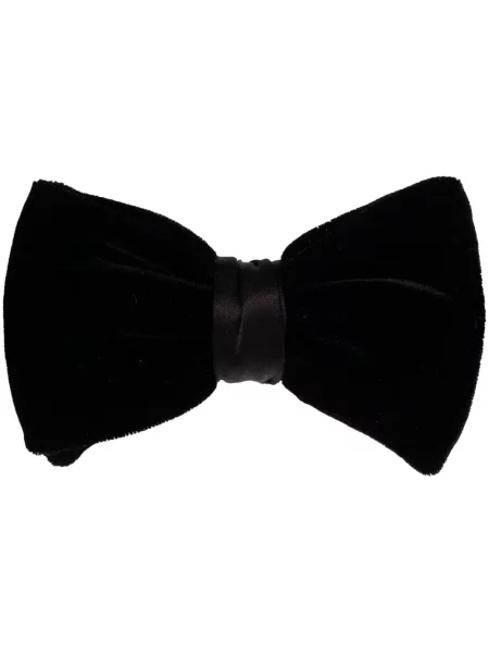 Cravată Giorgio Armani cu funde de catifea negru