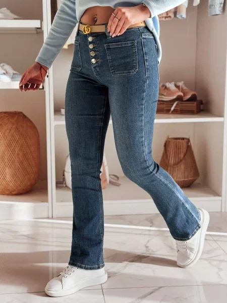 Spodnie jeansowe dzwony BELLFLO Dstreet niebieskie