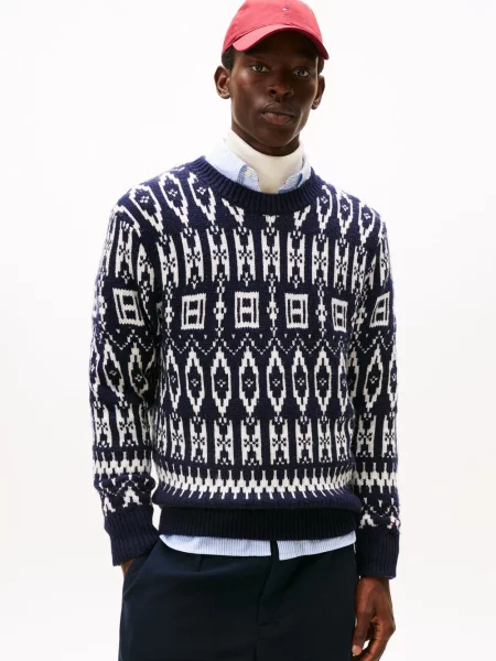 Tommy Hilfiger Sweter blau biały
