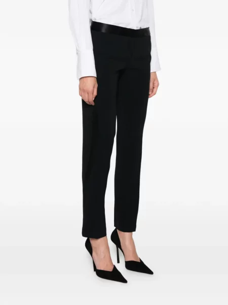 Pantaloni Ermanno Scervino din satin negru
