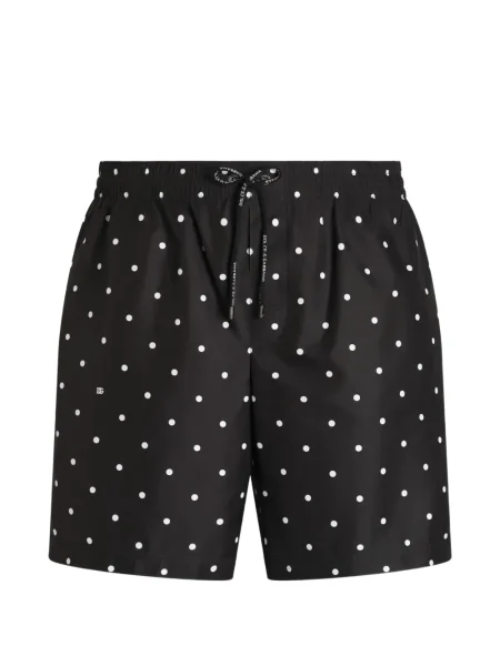 Slip de baie Dolce & Gabbana cu buline cu imagine negru