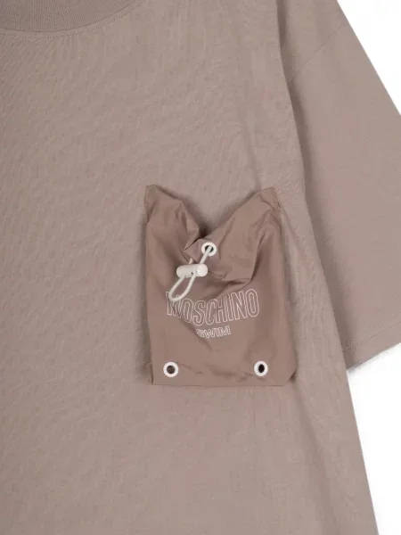 Tricou Moschino cu cordon maro