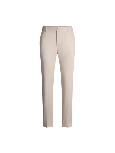 Strellson Spodnie Garniturowe Tius Slim Fit Z Dżerseju beige beżowe