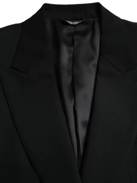 Вълнен блейзър Dolce & Gabbana с ревер черно