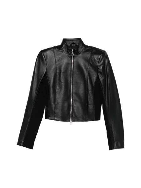 Kurtka skórzana Patrizia Pepe czarna