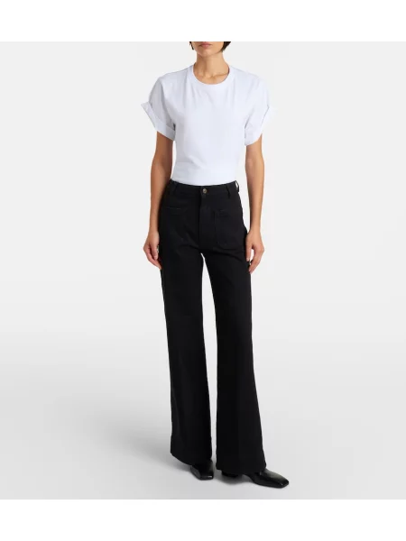 Blugi cu picior larg Victoria Beckham negru