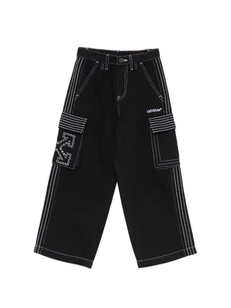 Spodnie cargo dziecięce Off-white białe