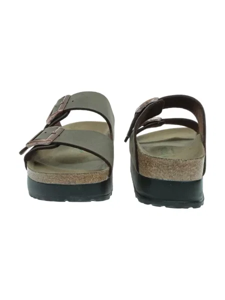 Pantofle Birkenstock na platformě hnědé