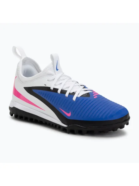 Кросівки футбольні Nike Jr. Phantom 6 Low Academy TF racer blue/white/pink blast білі