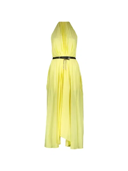 Cu centură rochie midi Ellery galben