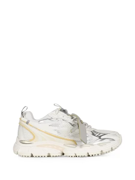 Sneakerși Off-white cu legături alb