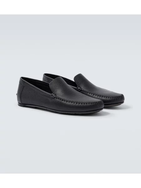 Pantofi loafer Manolo Blahnik din piele negru
