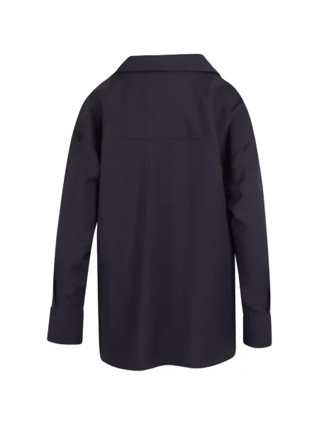 Dugo bluza 's Max Mara s V-izrezom plava