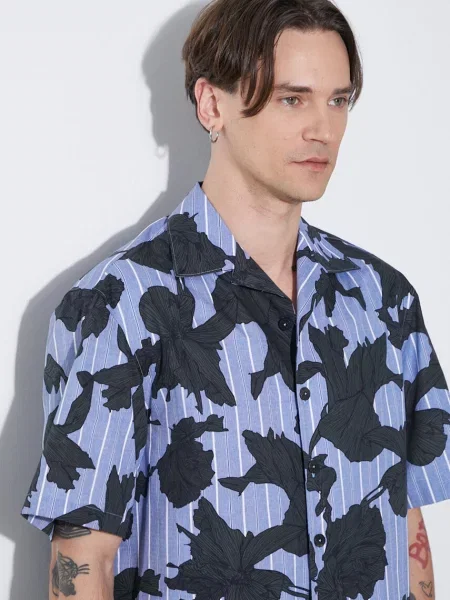 Сорочка Neil Barrett Boxy Bold Flowers Print Short Sleeve Shirt regular