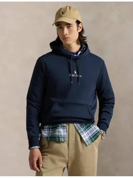 Hanorac cu glugă Polo Ralph Lauren albastru