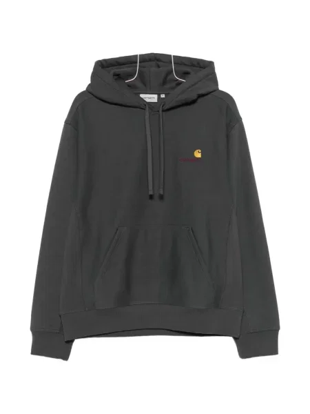 Hanorac cu glugă Carhartt Wip cu autograf gri