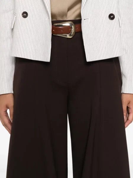 Pantaloni Thelatest plisate maro