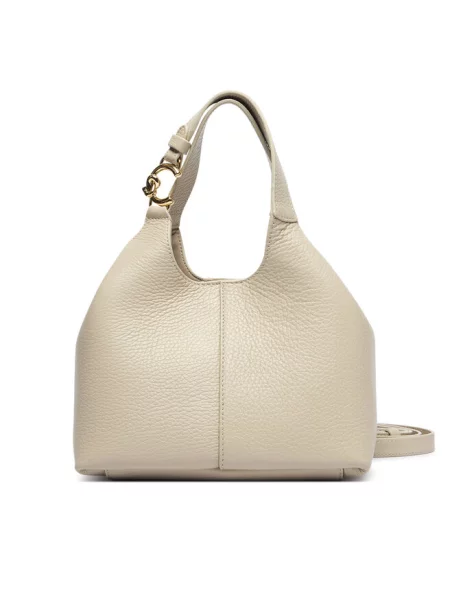 Coccinelle torebka crossbody skórzana beżowa