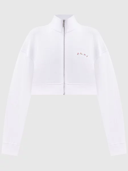 Укорочена спортивна куртка з принтом логотипа Off-white біла