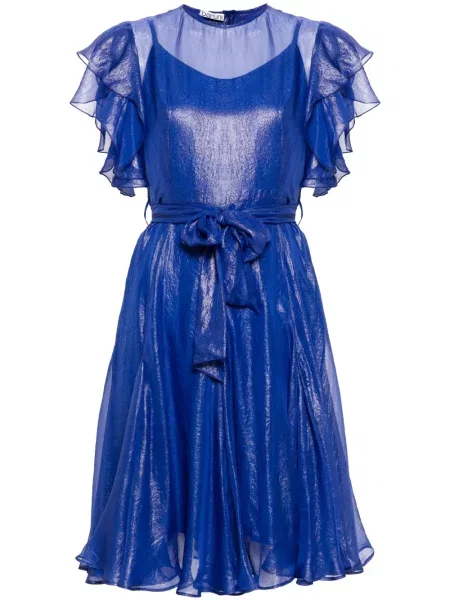 Rochie midi Baruni până la genunchi de costum albastru