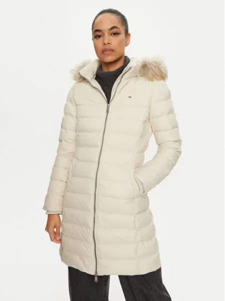 Tommy Jeans Geacă din puf Essential Écru