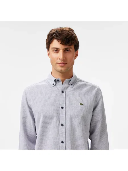 Lacoste Koszula Button-Down Regular Fit granatowa
